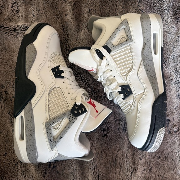 Nike Air Jordan Retro 4 GS White Cement 2025 Sneakers Size 6Y / 7.5W IB4171-100